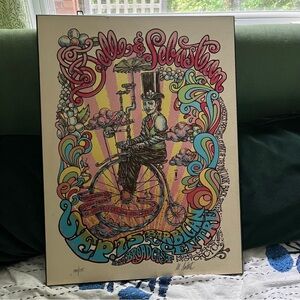 Vintage Belle+Sebastian 2005 Barbican Poster Michael Motorcycle SIgned  Numbered